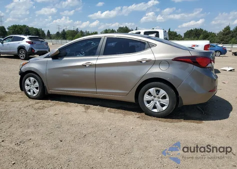 2016 Hyundai Elantra Se from USA, damaged, VIN 5NPDH4AE6GH776982
